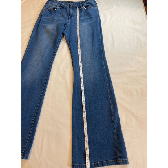 Methera Womens Vintage 1980s Jeans Boot Cut Leg Denim Mid Rise Pockets Blue SZ 8 - Picture 4 of 8